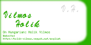 vilmos holik business card